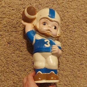 Blue and White Football Player Toy Figure
